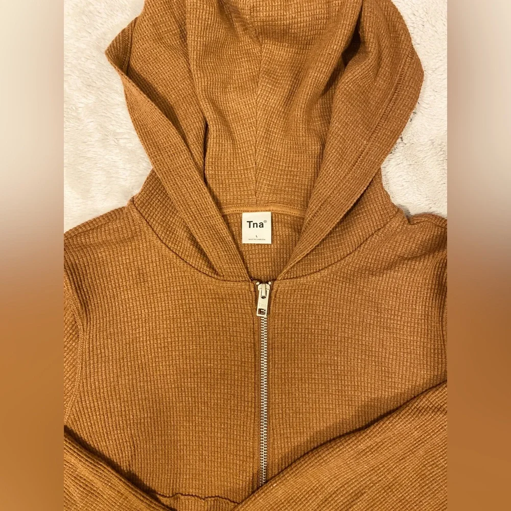 ARITZIA WAFFLE ZIP HOODIE - Picture 5 of 5